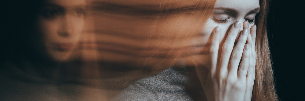 Young woman with anxiety, worrying about her problems